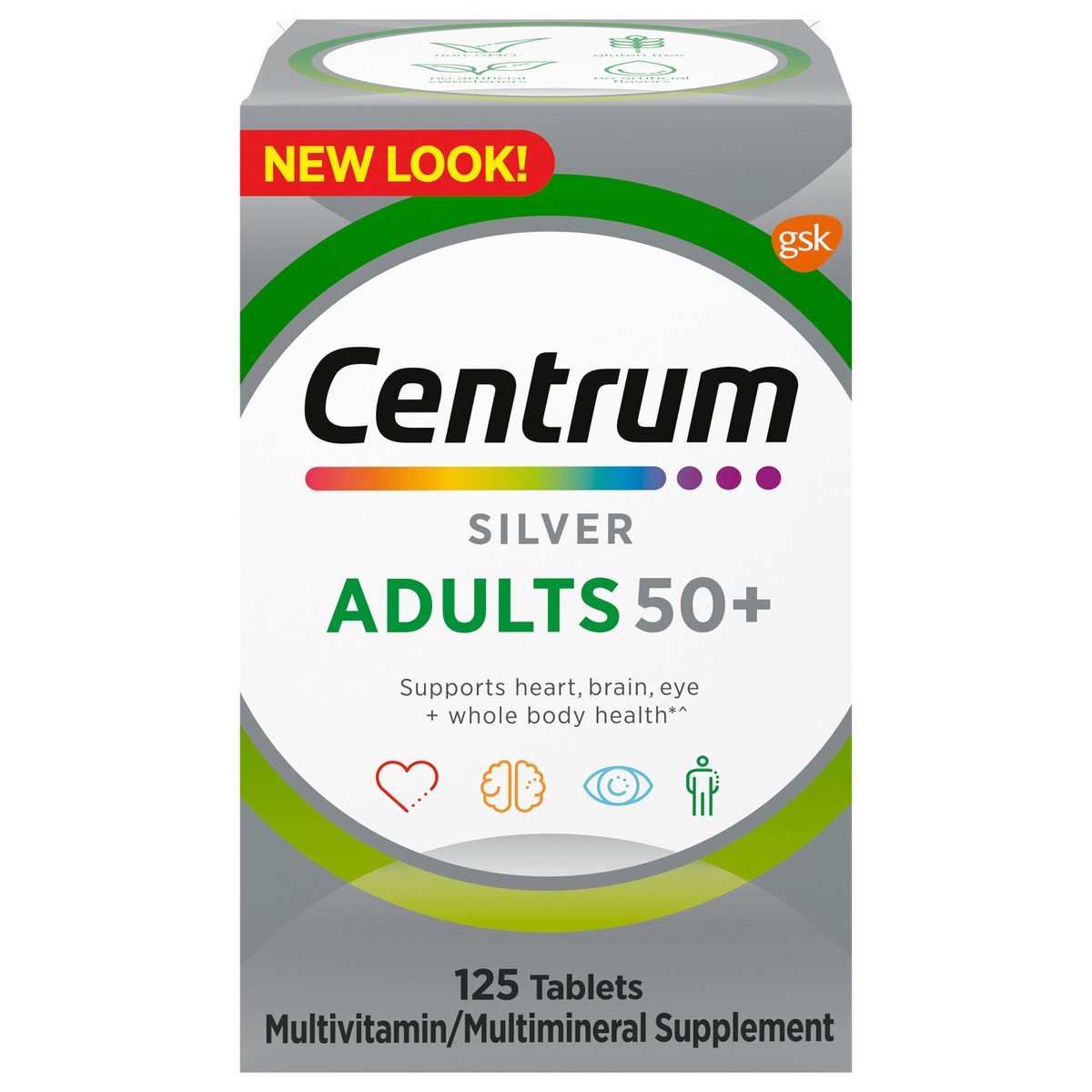 slide 1 of 9, Centrum Multivitamin for Adults 50 Plus, Multivitamin/Multimineral Supplement, Vitamin D3, B-Vitamins, Gluten Free, Non-GMO Ingredients, Supports memory and cognition in older adults - 125 Ct, 125 ct