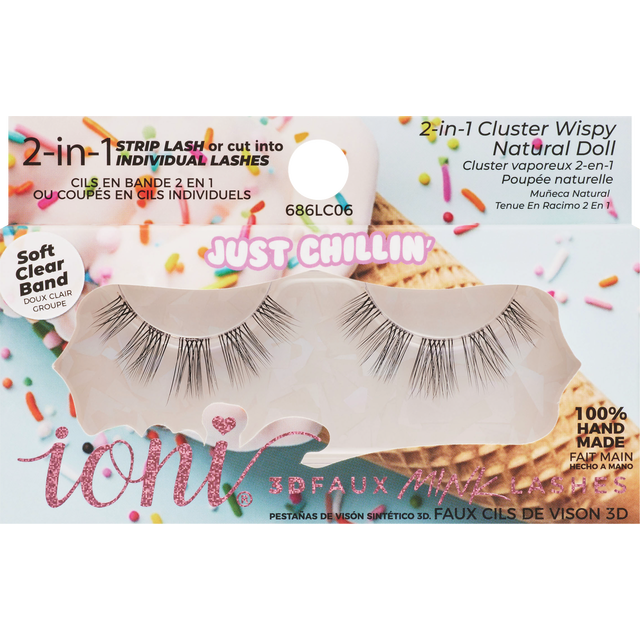 slide 1 of 1, IONI COSMETICS Ioni Lash Candy 2-In1 Cluster Wispy False Lashes, Natural Doll, 1 ct