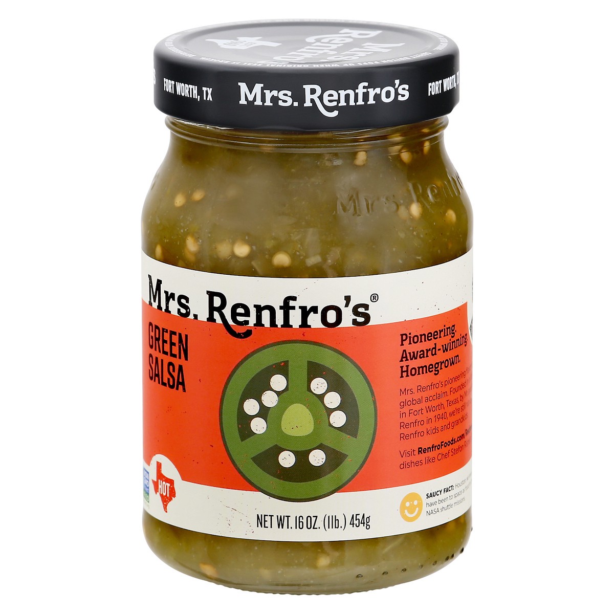 slide 11 of 12, Mrs. Renfro's Hot Green Salsa 16 oz, 16 oz