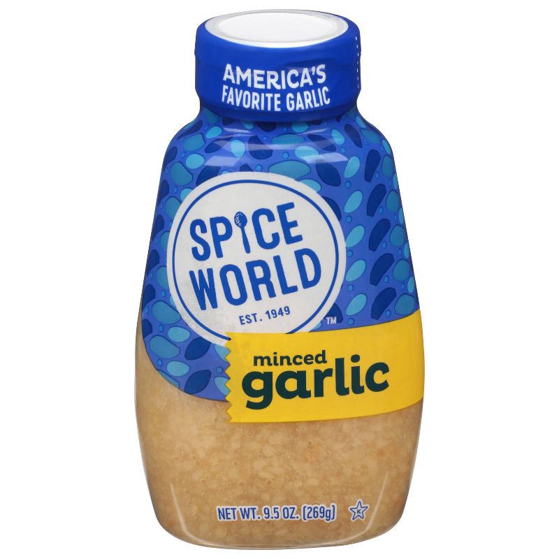 slide 1 of 9, Spice World Premium Minced Squeeze Garlic - 9.5oz, 9.5 oz