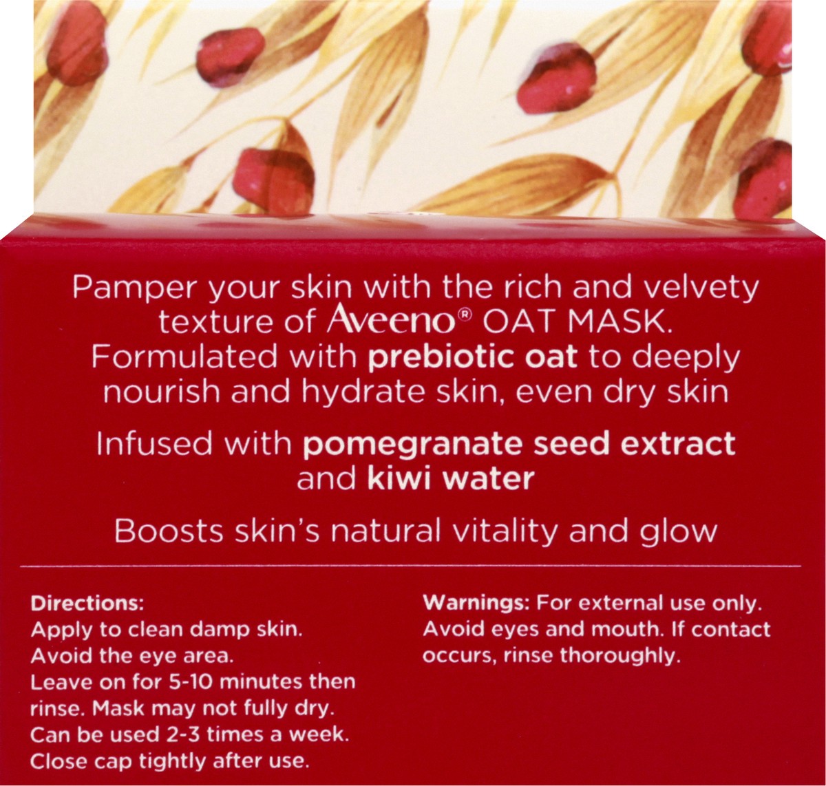 slide 3 of 9, Aveeno Pomegranate Oat Mask Seed Extract, 1.7 oz