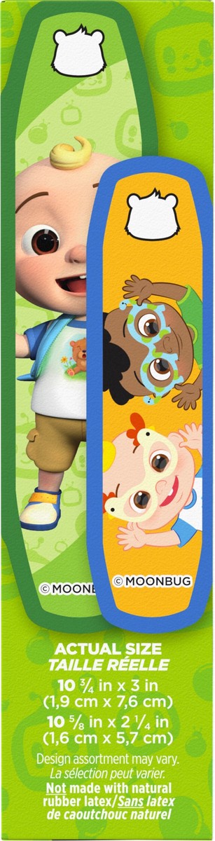 slide 4 of 8, BAND-AID Adhesive First Aid Bandages for Kids & Toddlers Featuring Moonbug CoComelon Characters, Sterile Individually Wrapped Bandages for Minor Cuts & Scrapes, Assorted Sizes, 20 Ct, 20 ct