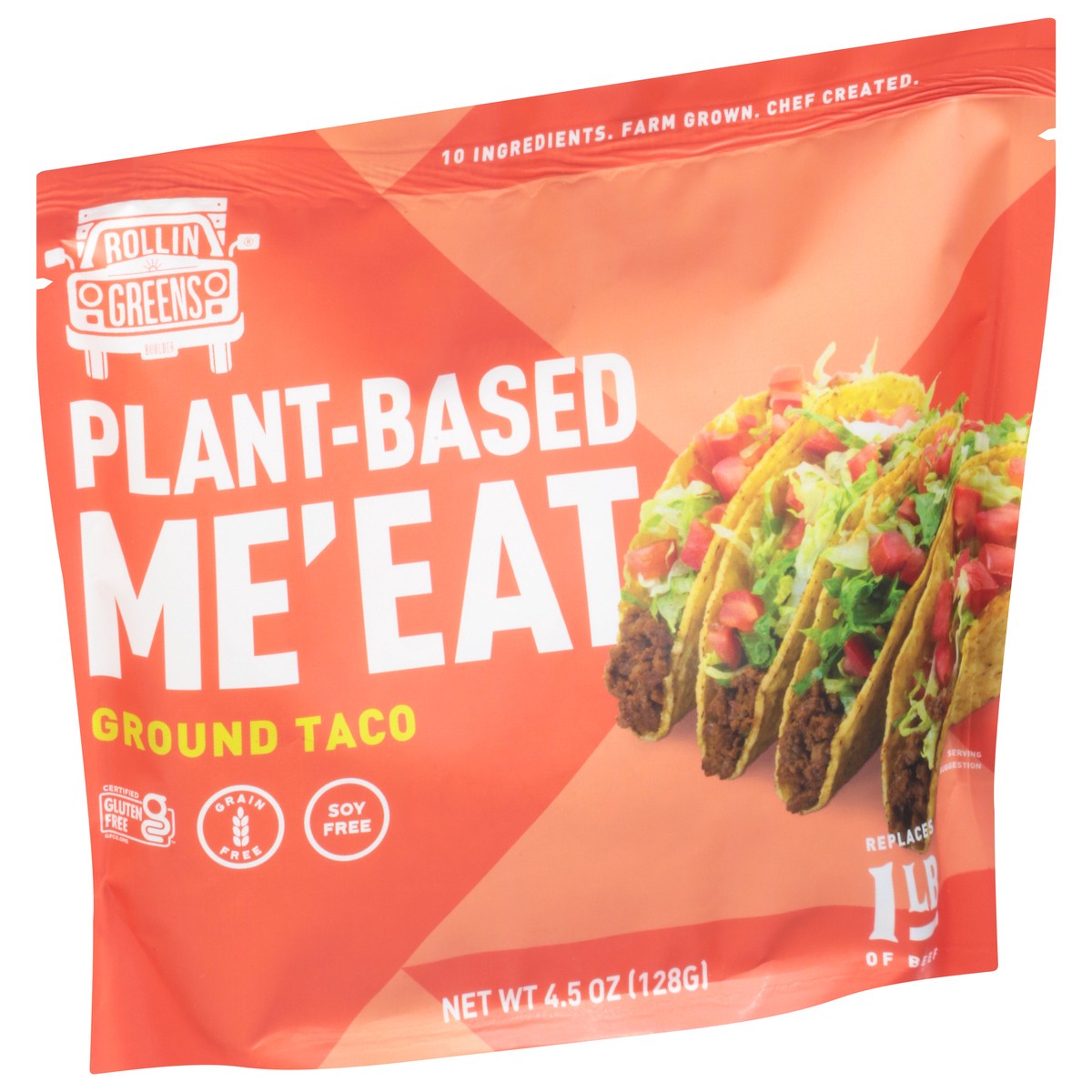 slide 5 of 12, RollinGreens Plant-Based Ground Taco Me'Eat 4.5 oz, 4.5 oz