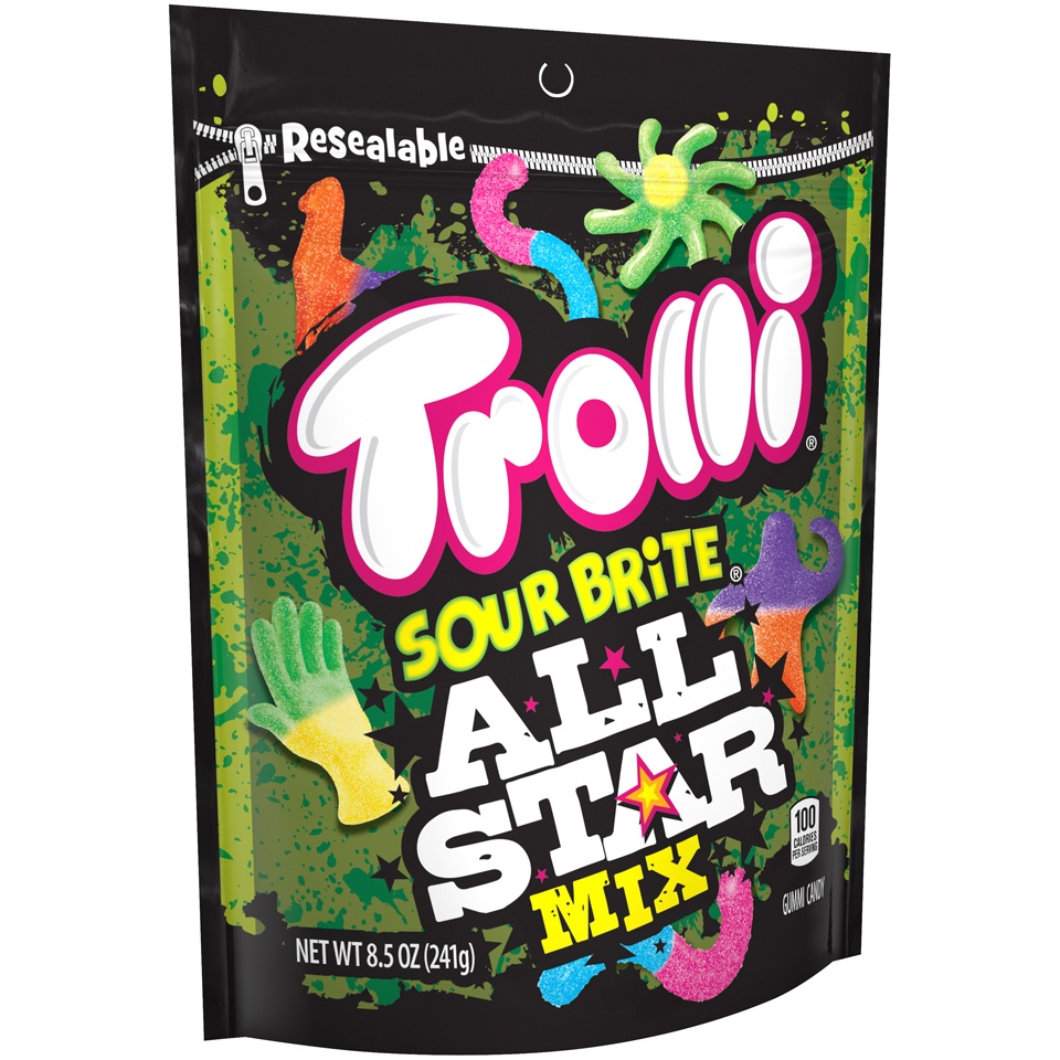 slide 3 of 9, Trolli Sour Brite Crawlers All Star Mix, 8.5 oz