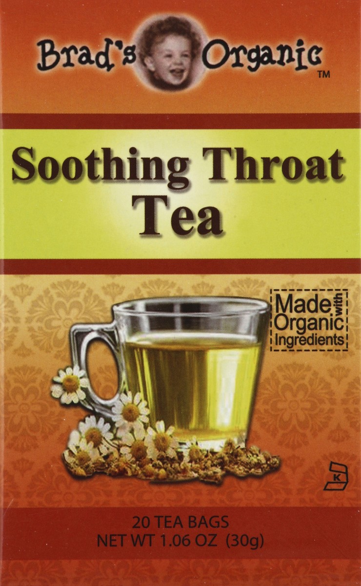 slide 4 of 4, Brad's Organic Soothing Throat Tea, 20 ct