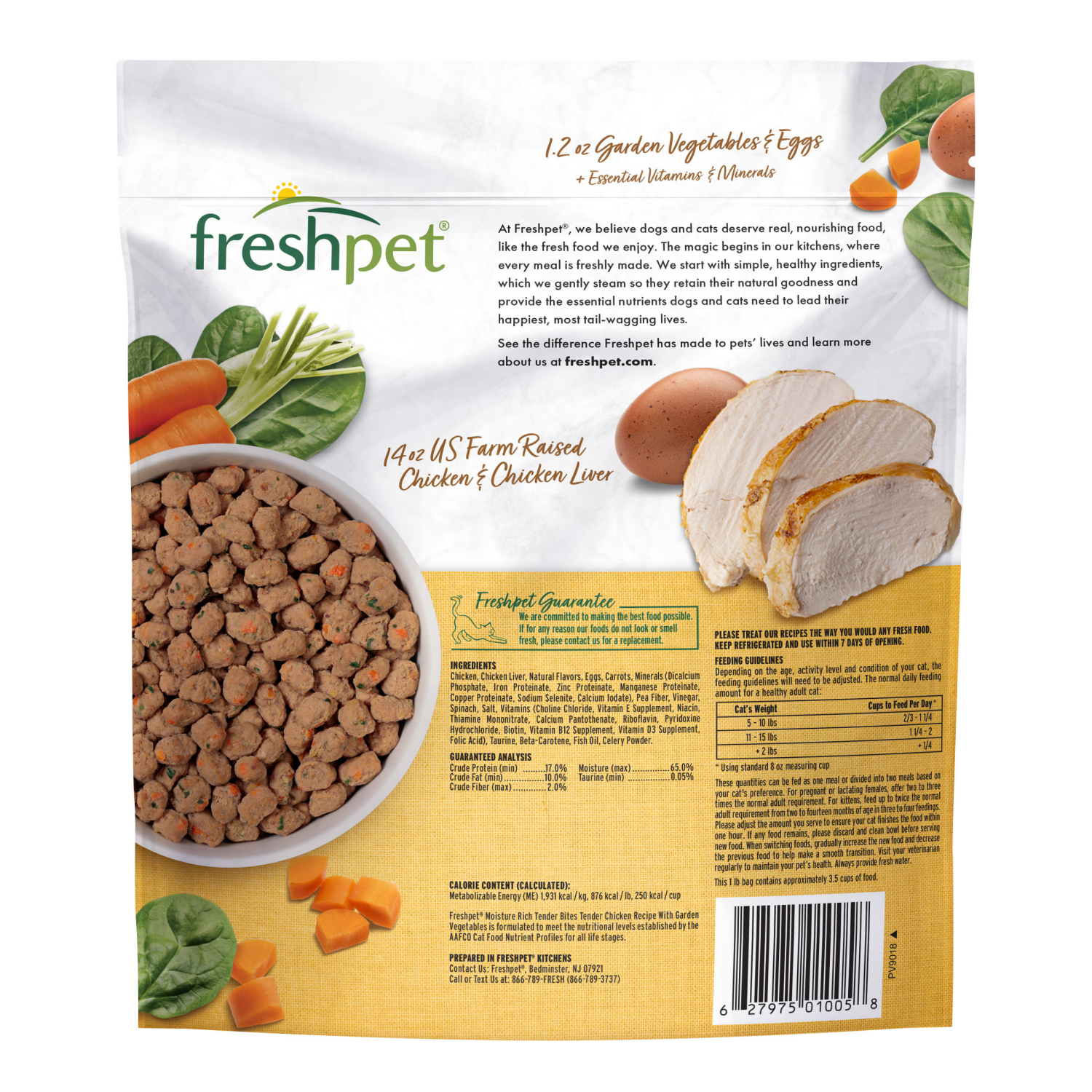 slide 5 of 7, Freshpet Select Moisture Rich Tender Bites Tender Chicken Recipe Cat Food 1 lb, 1 lb