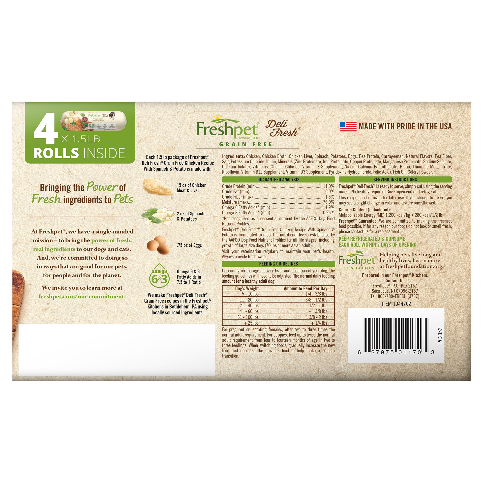 slide 2 of 2, Freshpet Grain Free Rolls, 