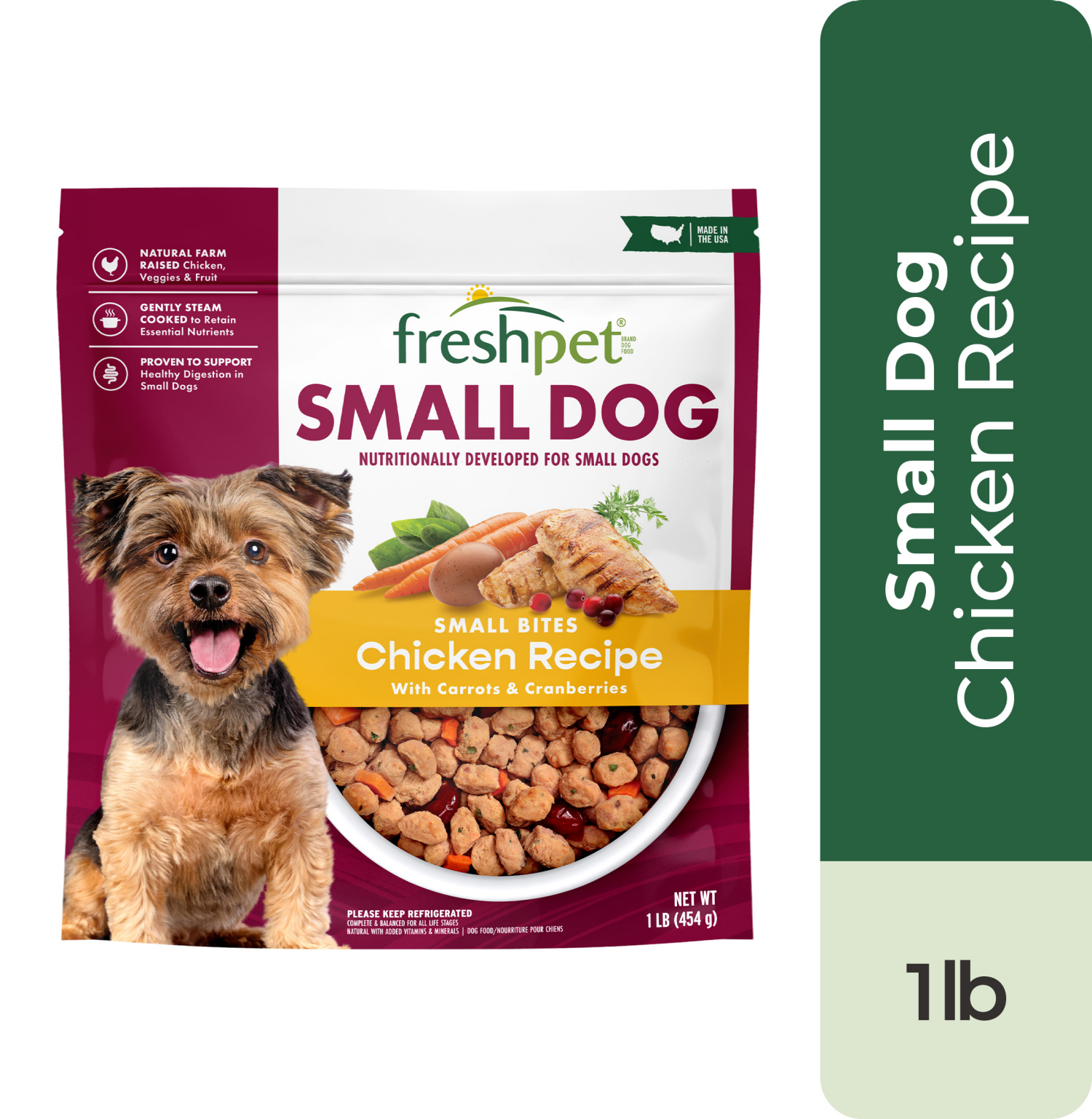 slide 1 of 8, Freshpet Bite Size Small Dog Chicken Recipe Dog Food 1 lb, 1 lb