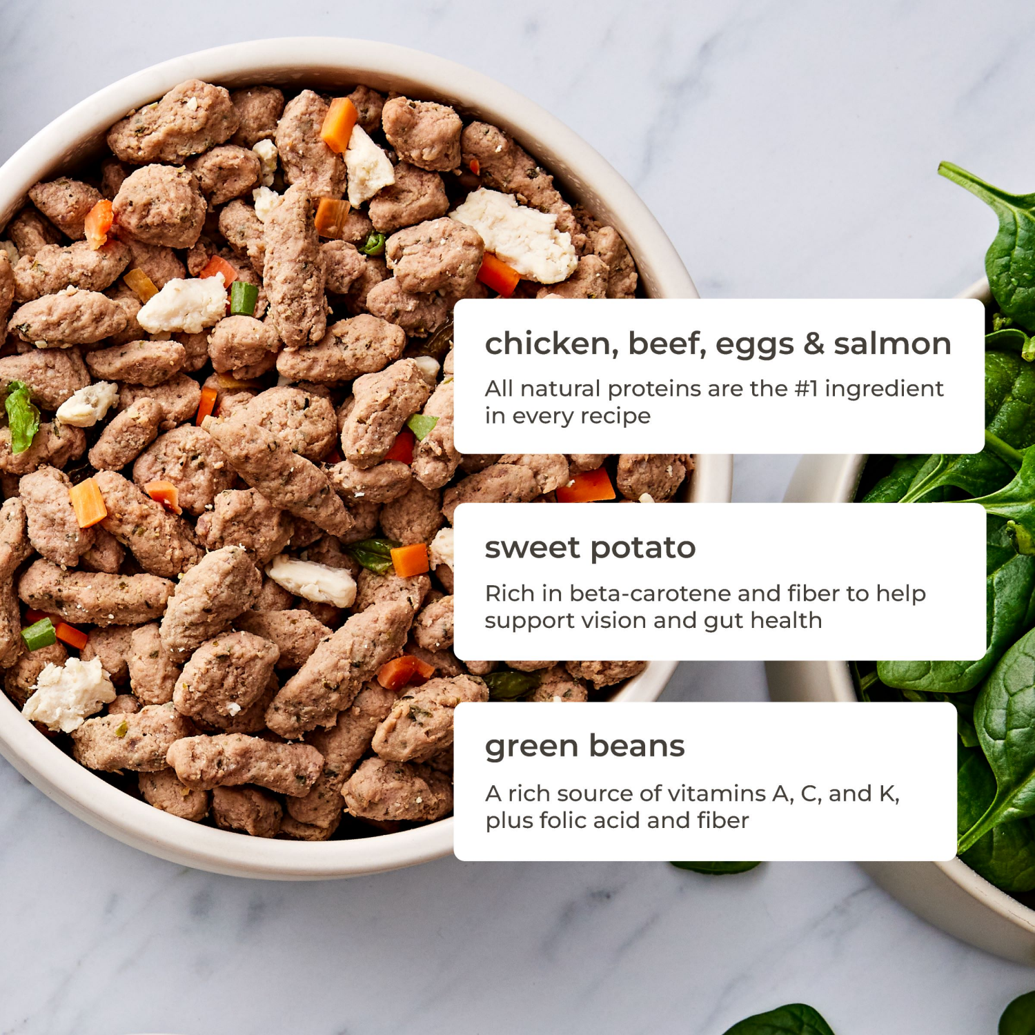 slide 4 of 8, Freshpet Select Multi-Protein Chicken Beef Egg & Salmon Recipe Dog Food, 1.75 lb