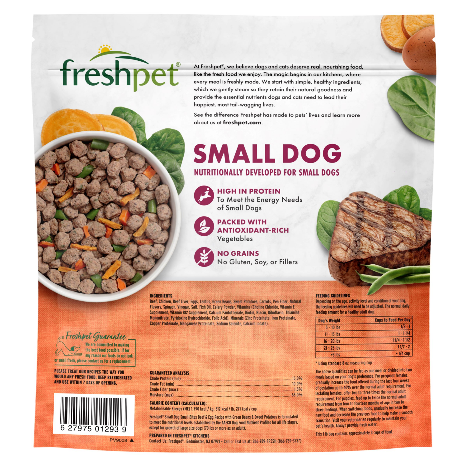 slide 6 of 8, Freshpet Select Small Dog Beef Roasted Meals, 1 lb