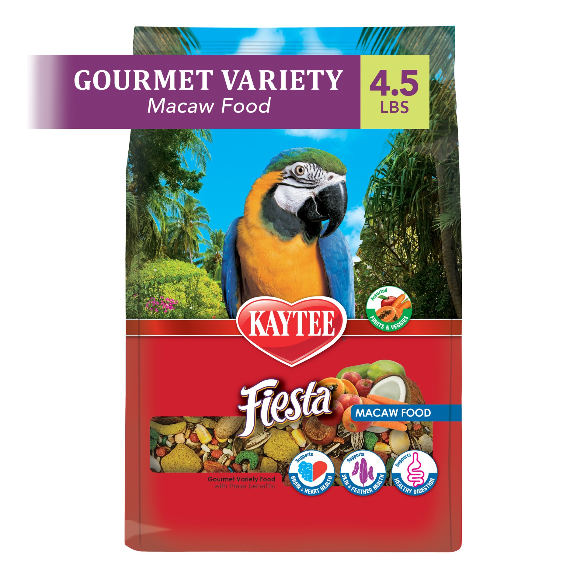 slide 9 of 10, Kaytee Pet Specialty Kaytee Fiesta Macaw Bird Food 4.5 lb, , 1 ct