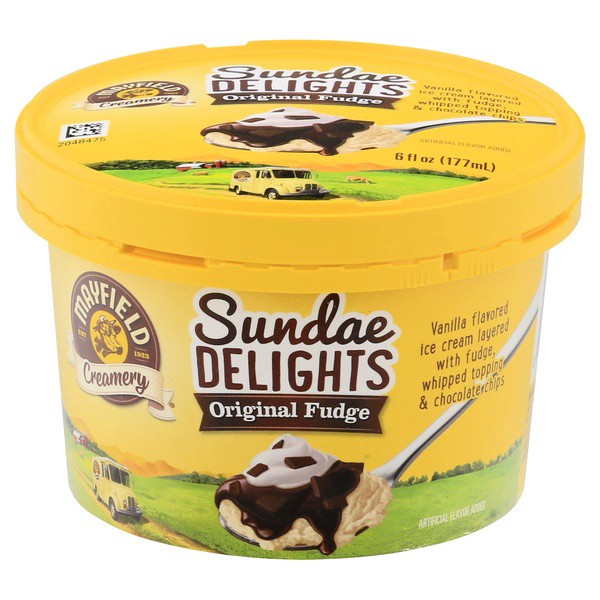 slide 1 of 1, Mayfield Original Fudge Sundae Delights, 6 oz