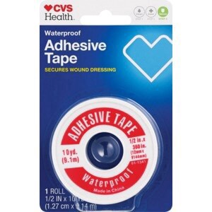slide 1 of 1, CVS Health Easy Tear Waterproof Adhesive Tape, .5 In X 10 Yd, 1 ct