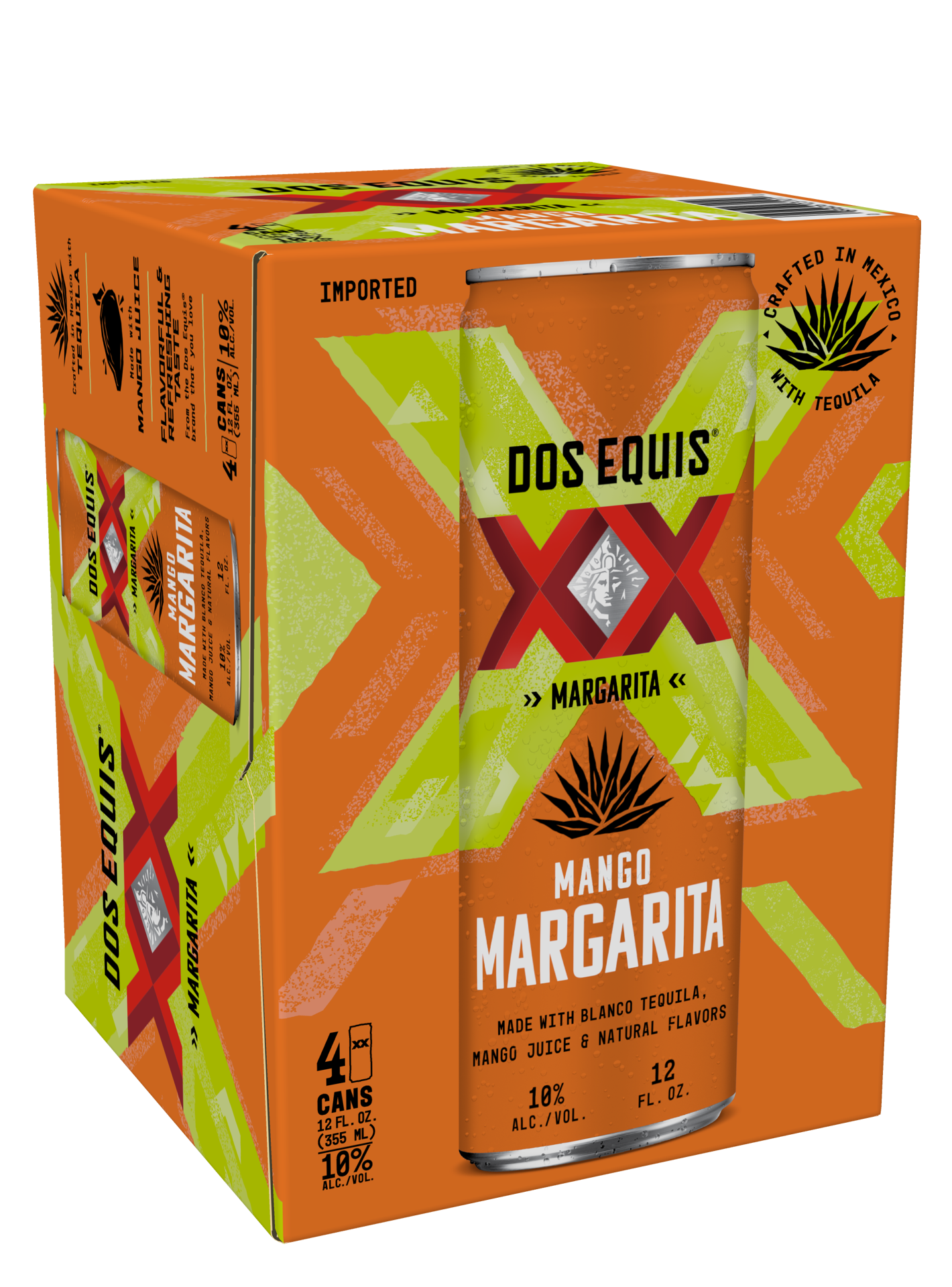 slide 1 of 1, Dos Equis Margarita Mango, 12 oz