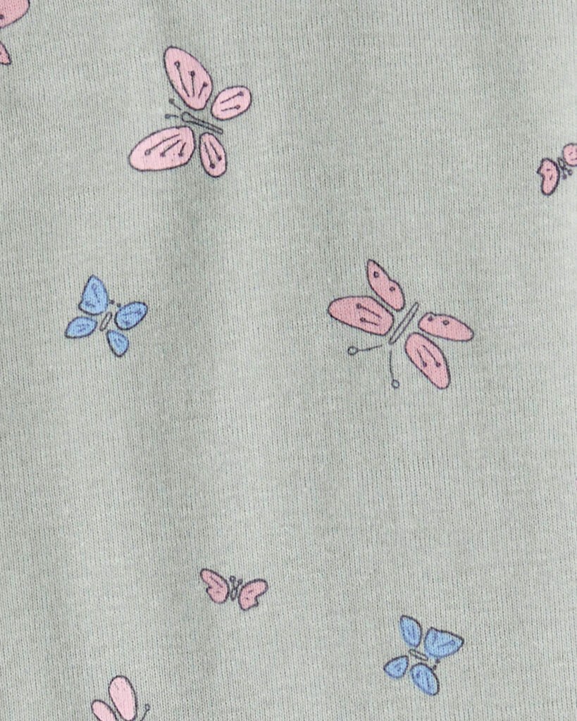 slide 4 of 4, Carter's Baby Girl 3-Piece Butterfly Vest Outfit Set - Green Green 6M, 3 pc