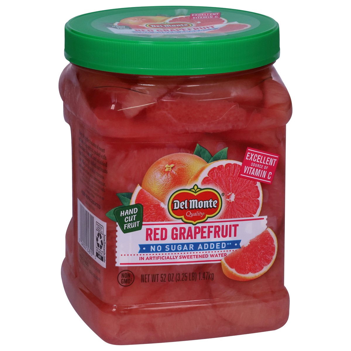 slide 11 of 13, Del Monte No Sugar Added Hand Cut Fruit Red Grapefruit 52 oz, 52 oz