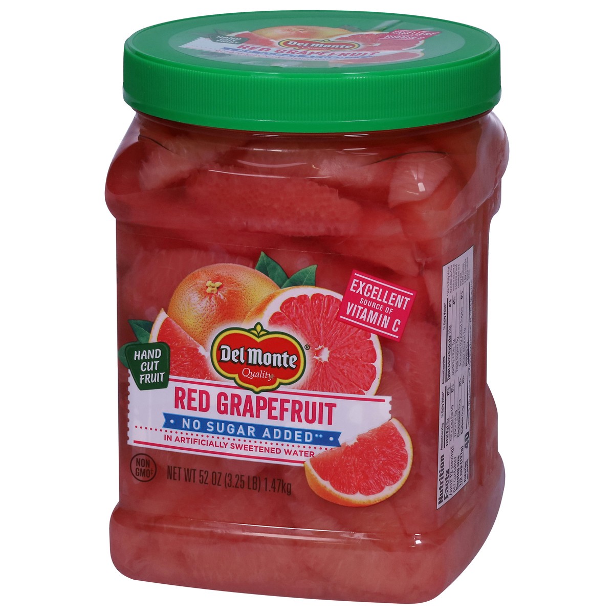 slide 8 of 13, Del Monte No Sugar Added Hand Cut Fruit Red Grapefruit 52 oz, 52 oz