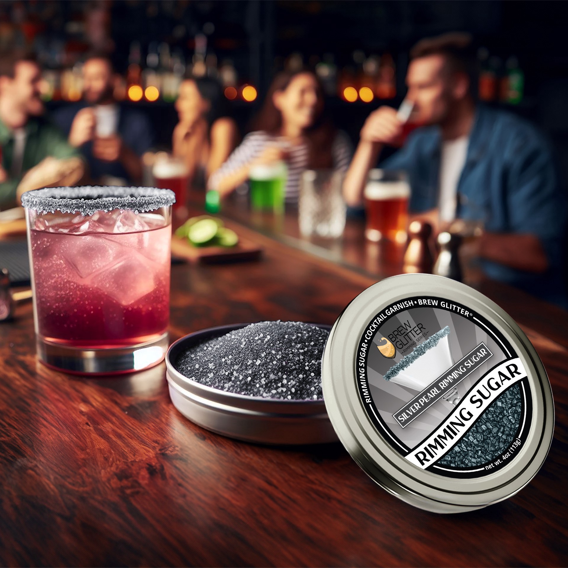 slide 5 of 6, Bakell Brew Glitter Rimming Sugar, 4 oz