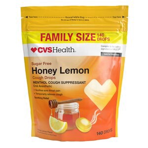 slide 1 of 1, CVS Health Sugar Free Honey Lemon Cough Drops, 140 Ct, 1 ct