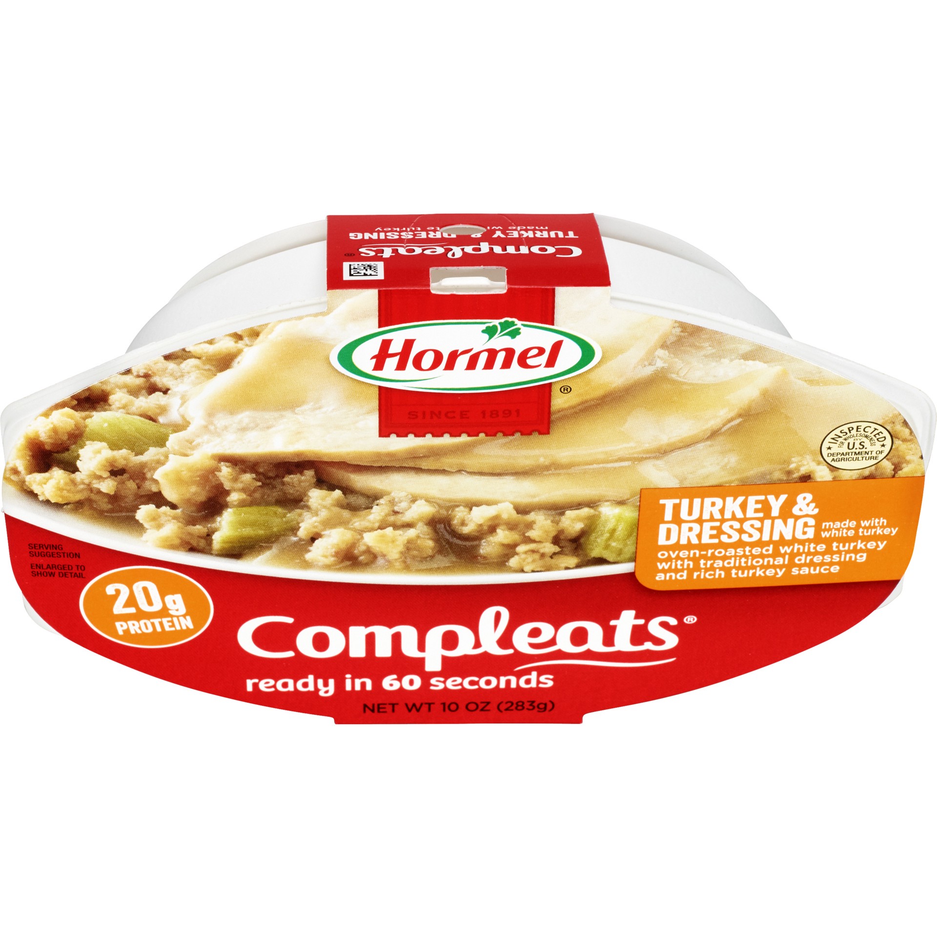 slide 1 of 6, Hormel COMPLEATS Turkey & Dressing, 10 oz