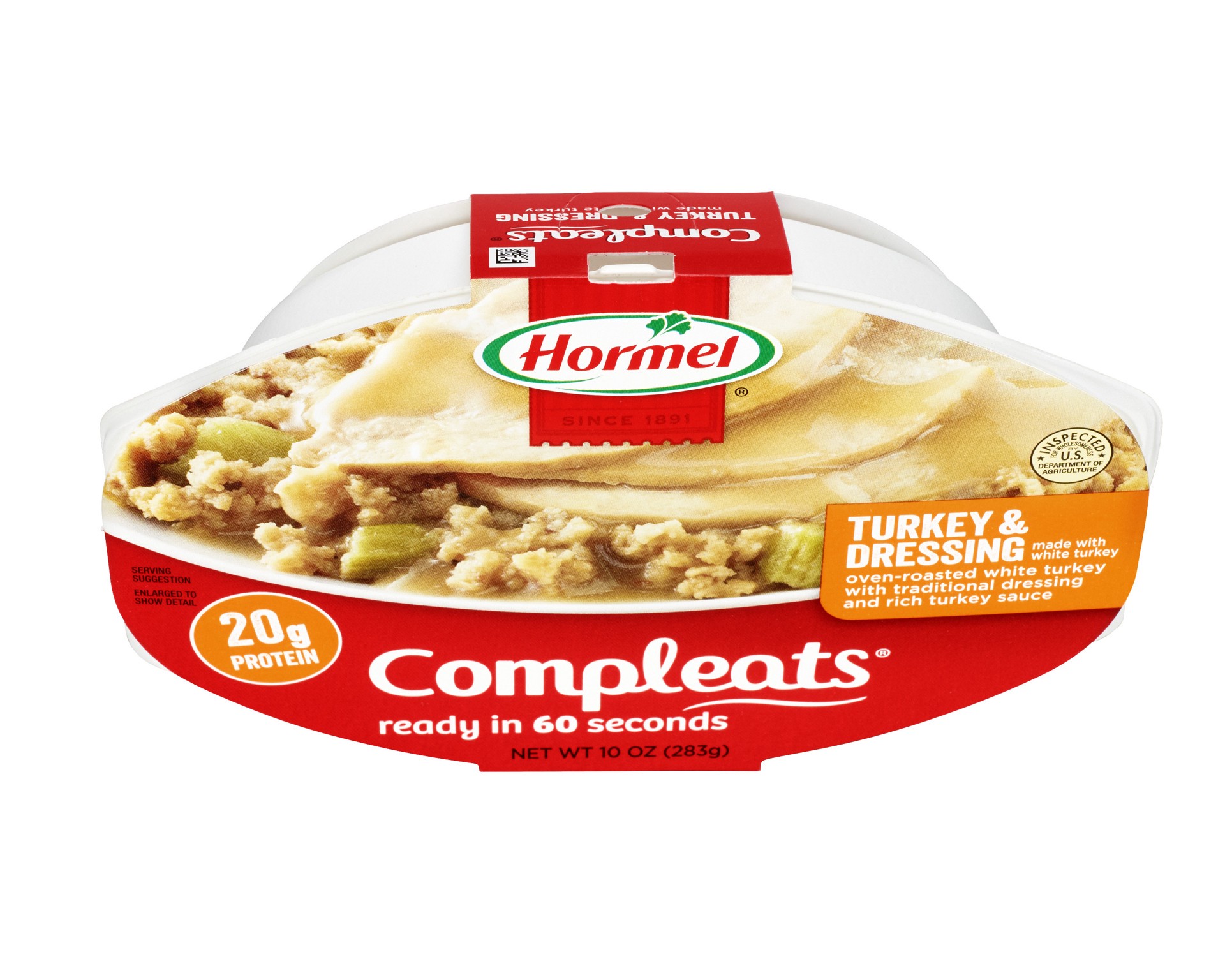 slide 1 of 6, Hormel COMPLEATS Turkey & Dressing, 10 oz