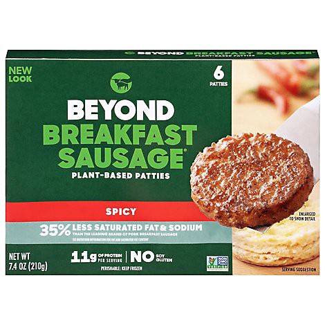 slide 1 of 1, Beyond Meat Beyond Breakfast Sausage Plant Based Spicy Breakfast Patties - 7.4 Oz, 7.4 oz