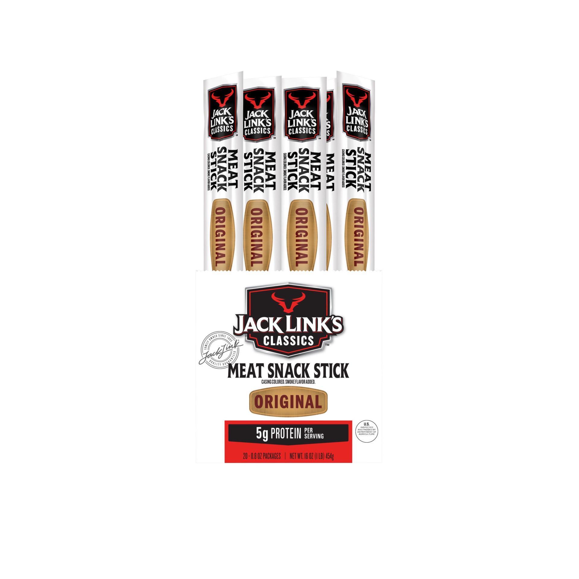 slide 1 of 12, Jack Link's Classics Original Beef and Pork Stick, 0.80 ounce, pack of 20, 0.80 oz