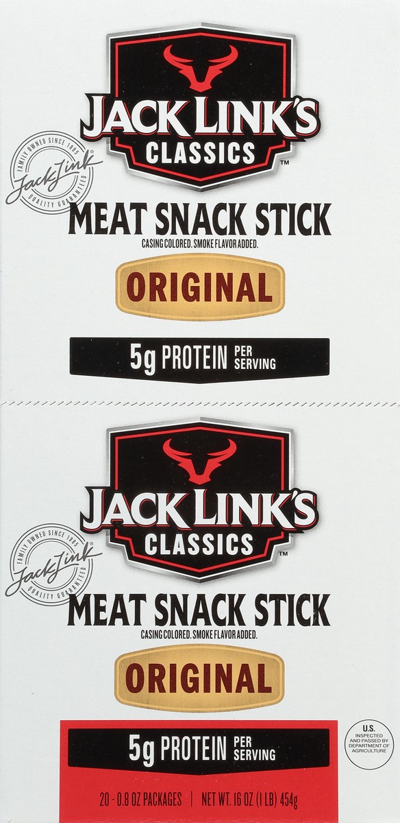 slide 4 of 12, Jack Link's Classics Original Beef and Pork Stick, 0.80 ounce, pack of 20, 0.80 oz