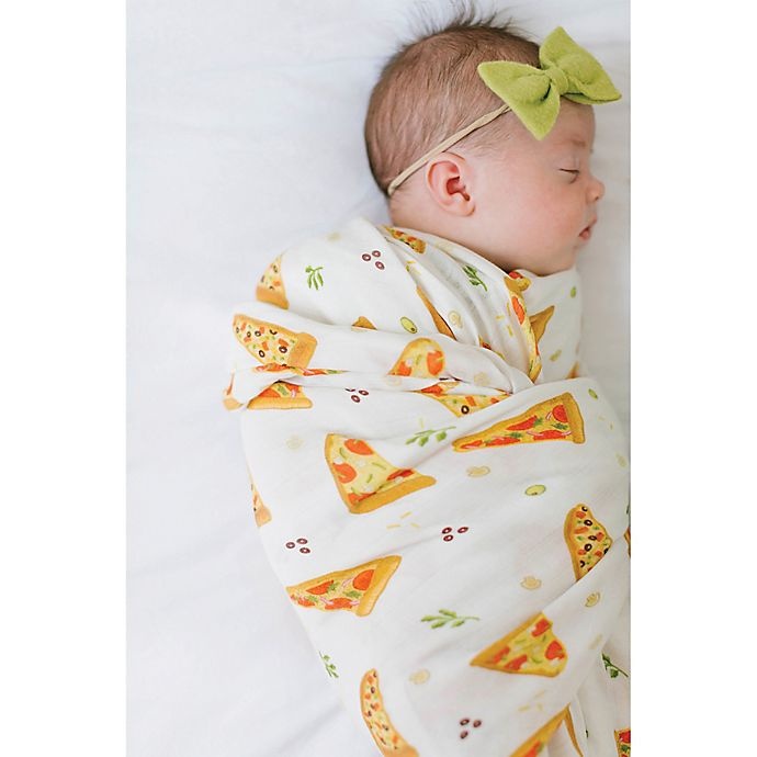 slide 2 of 4, Loulou Lollipop Pizza Swaddle Blanket, 1 ct