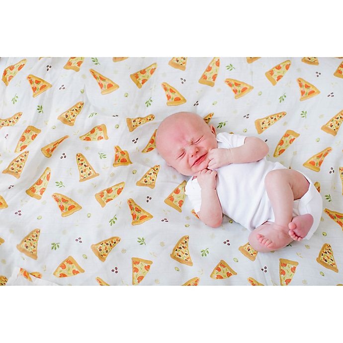 slide 3 of 4, Loulou Lollipop Pizza Swaddle Blanket, 1 ct