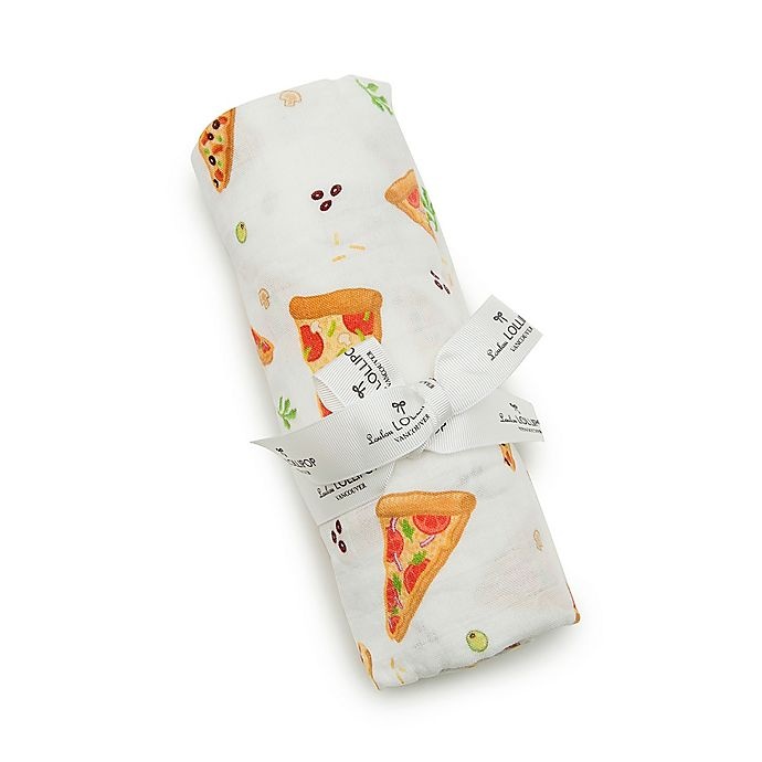 slide 4 of 4, Loulou Lollipop Pizza Swaddle Blanket, 1 ct