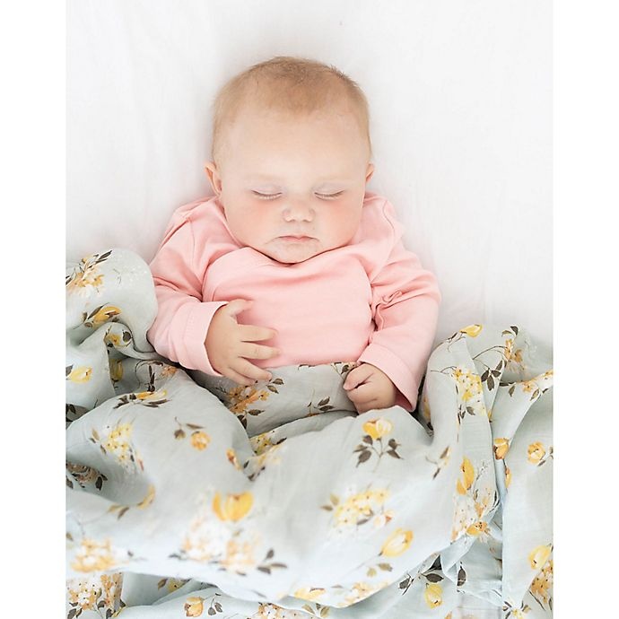 slide 9 of 9, Loulou Lollipop Wild Rose Swaddle Blanket, 1 ct