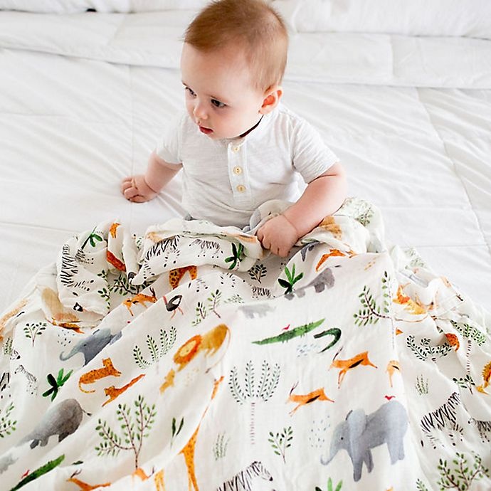 slide 5 of 9, Loulou Lollipop Safari Jungle Muslin Swaddle Blanket, 1 ct