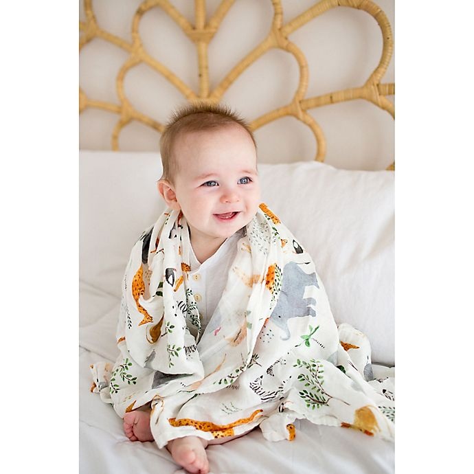 slide 8 of 9, Loulou Lollipop Safari Jungle Muslin Swaddle Blanket, 1 ct