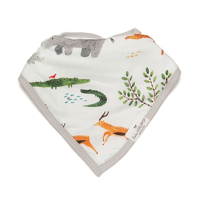 slide 3 of 3, Loulou Lollipop Safari Jungle Bandana Bibs, 2 ct