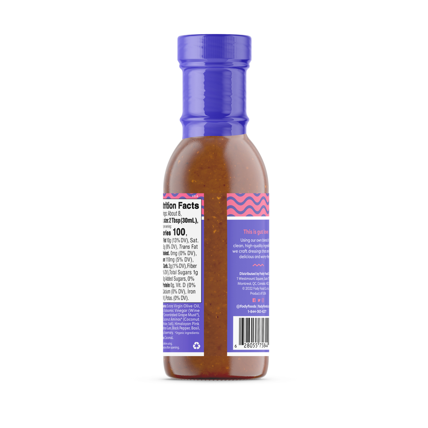 slide 2 of 3, Fody Balsamic Vinaigrette Dressing 8 fl oz, 8 fl oz