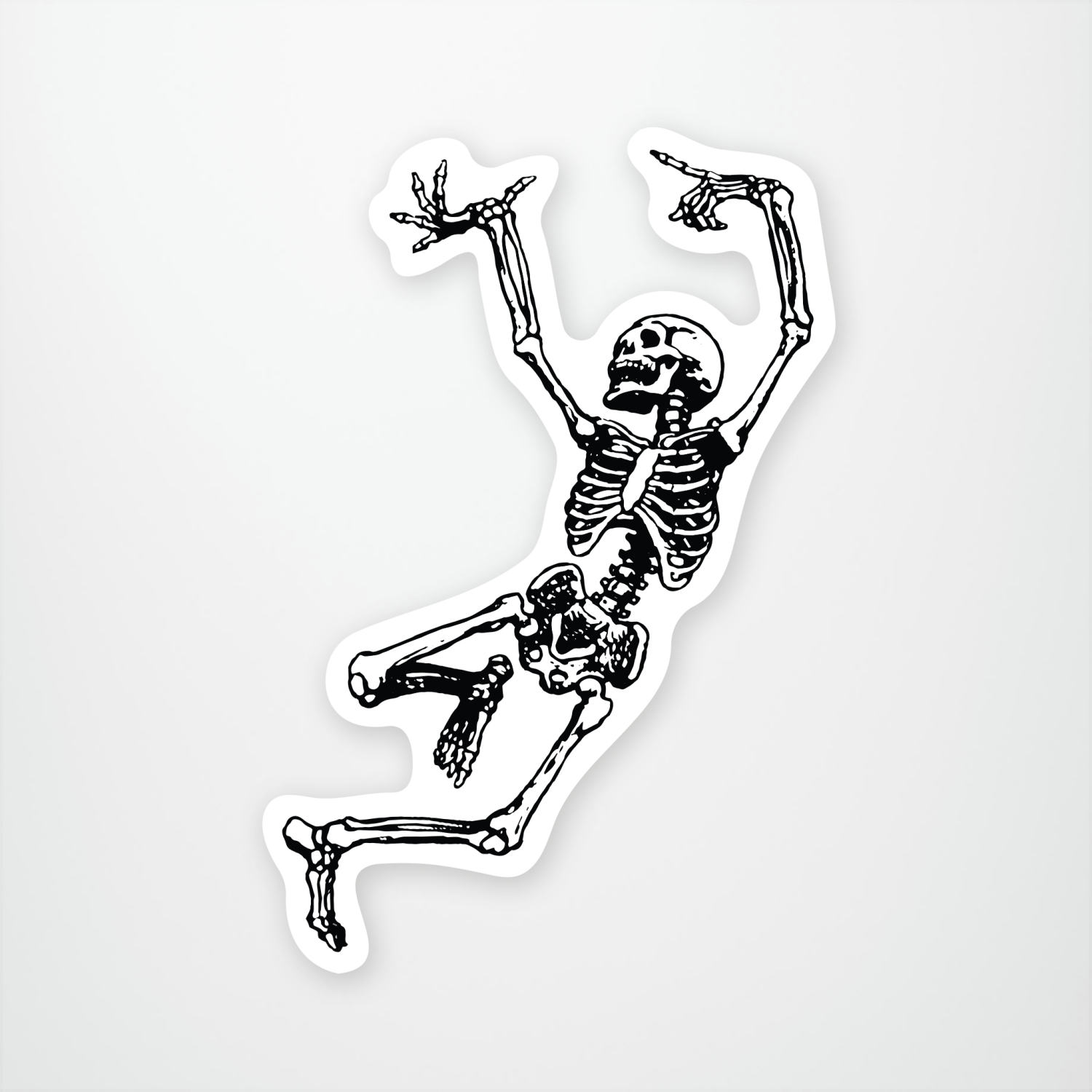 slide 1 of 1, Dancing Skeleton Sticker, 1 ct