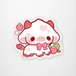 Strawberry Cow Sticker