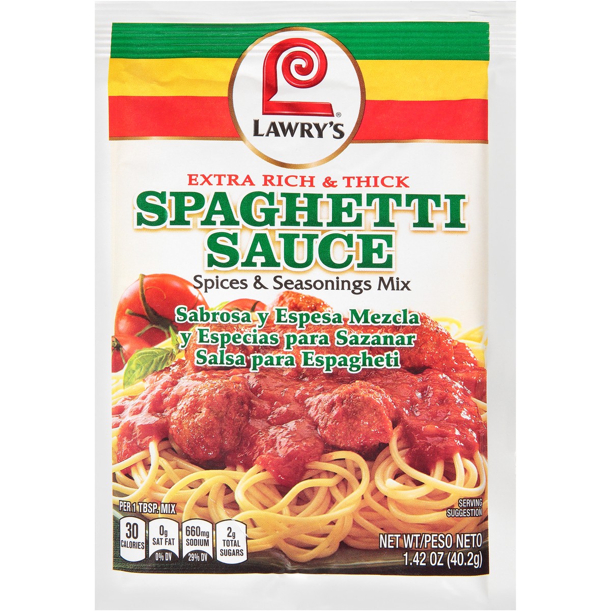 slide 3 of 11, Lawry's Extra Rich & Thick Spaghetti Mix, 1.42 oz, 1.42 oz