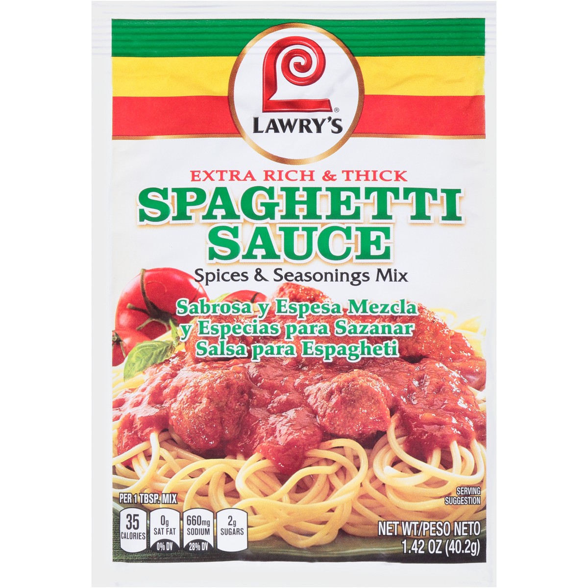 slide 11 of 11, Lawry's Extra Rich & Thick Spaghetti Mix, 1.42 oz, 1.42 oz