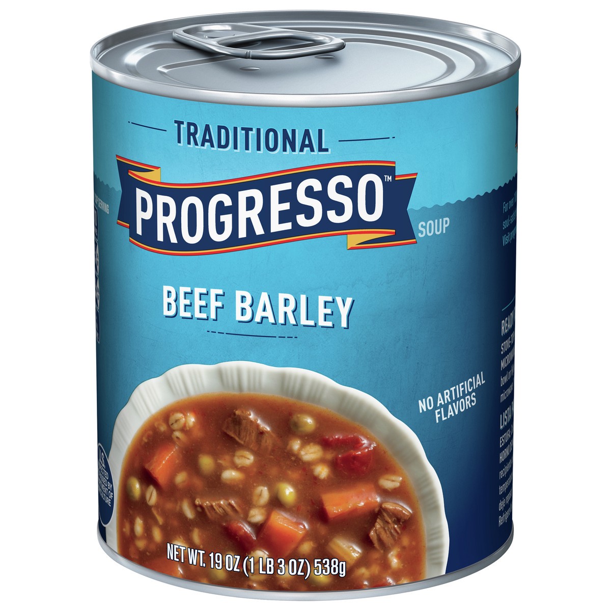 slide 4 of 9, Progresso Traditional, Ready to Serve Beef Barley Soup, 19 oz., 19 oz