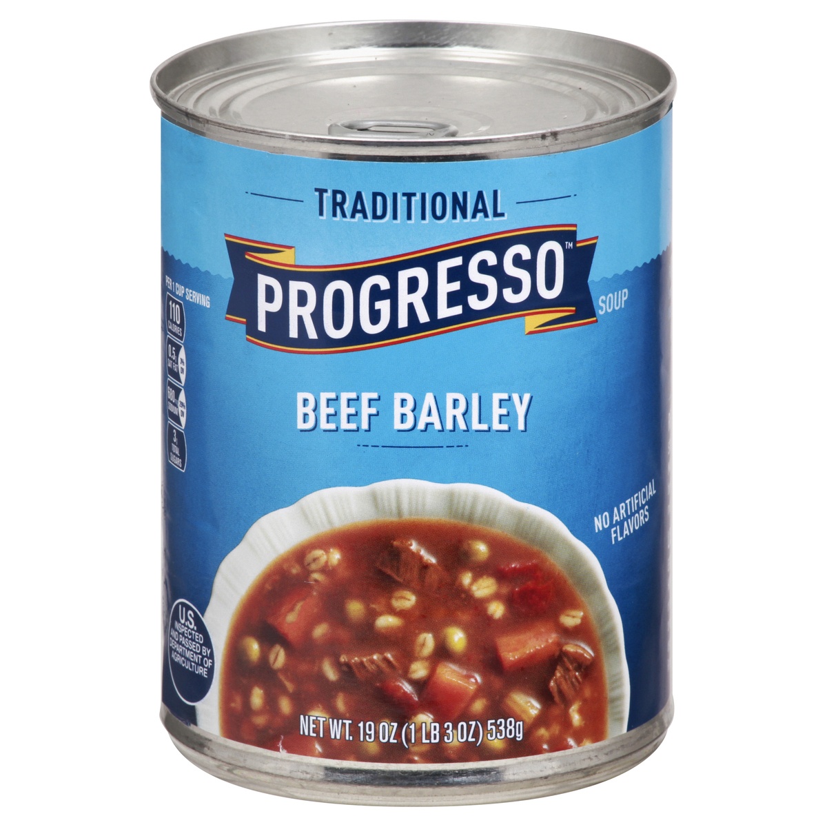 slide 1 of 3, Progresso Traditional Beef Barley Soup 19 oz, 19 oz