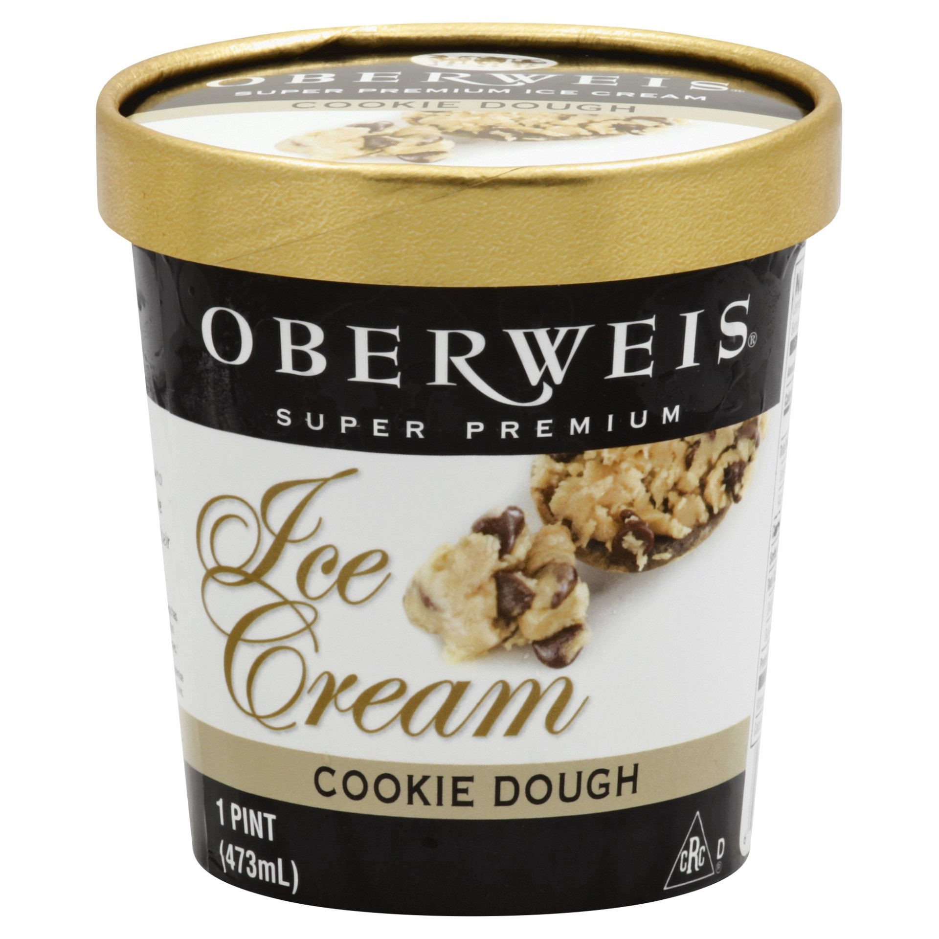 slide 1 of 1, Oberweis Cookie Dough Ice Cream, 16 fl oz