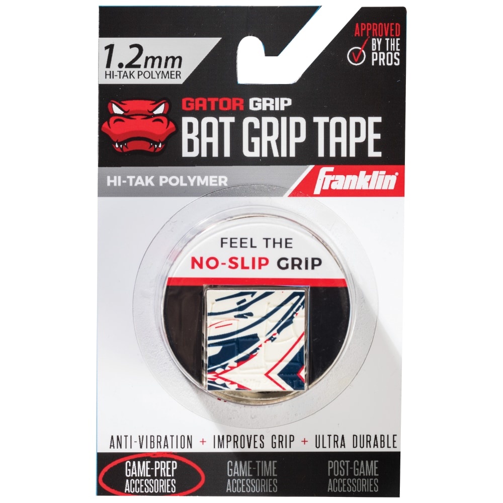 slide 1 of 1, Franklin Gator Grip Bat Grip Tape - Black, 1.2 mm