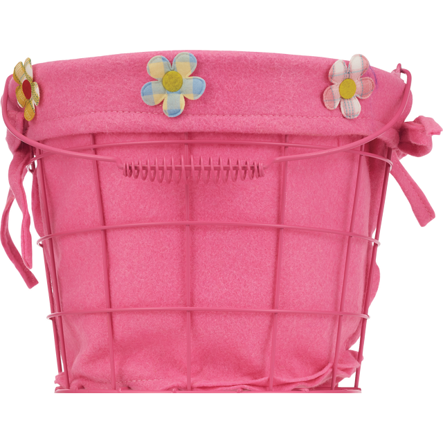 slide 1 of 1, COTTONDALE Rnd Wire Hdle Bskt W/Lining -Pink, 1 ct
