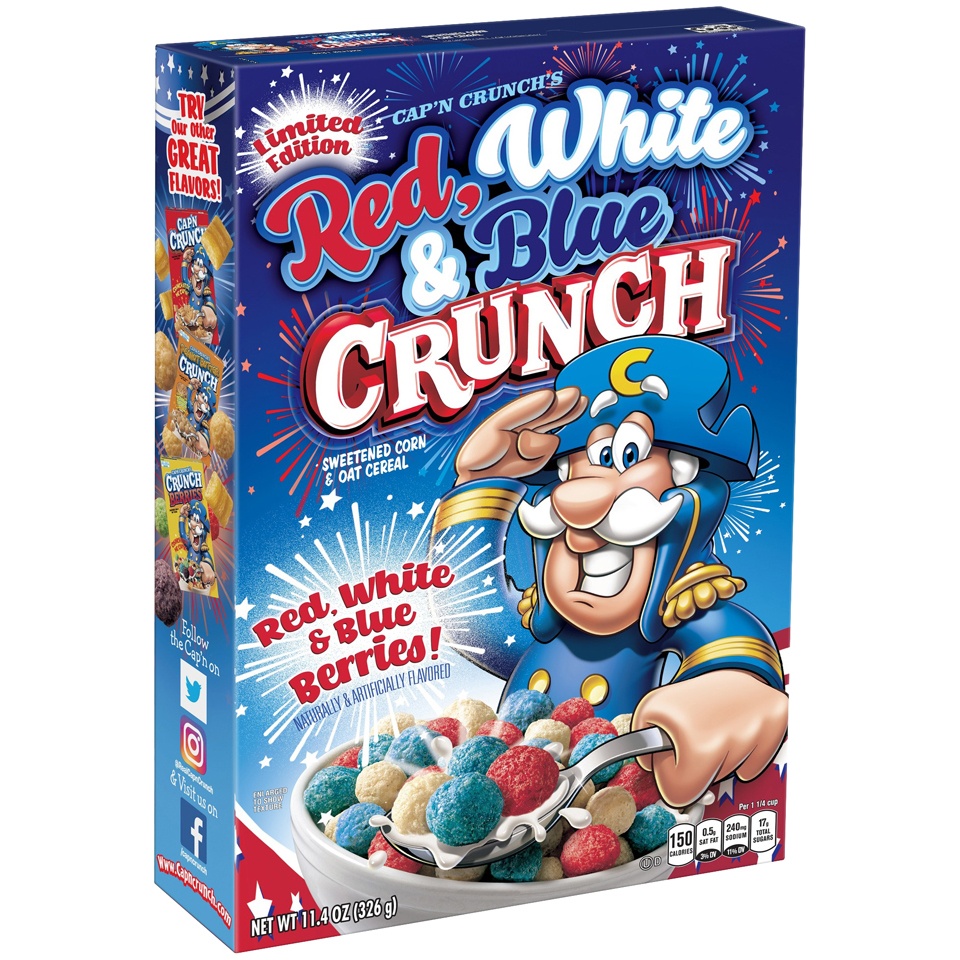 slide 3 of 6, Cap'n Crunch's Red White & Blue Crunch Cereal, 11.4 oz