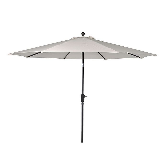 slide 1 of 1, Destination Summer 9-Foot Round Aluminum and Fiberglass Canopy Umbrella - Light Beige, 1 ct