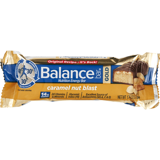 slide 7 of 8, Balance Bar Nutrition Bar, Caramel Nut Blast, 1.76 oz