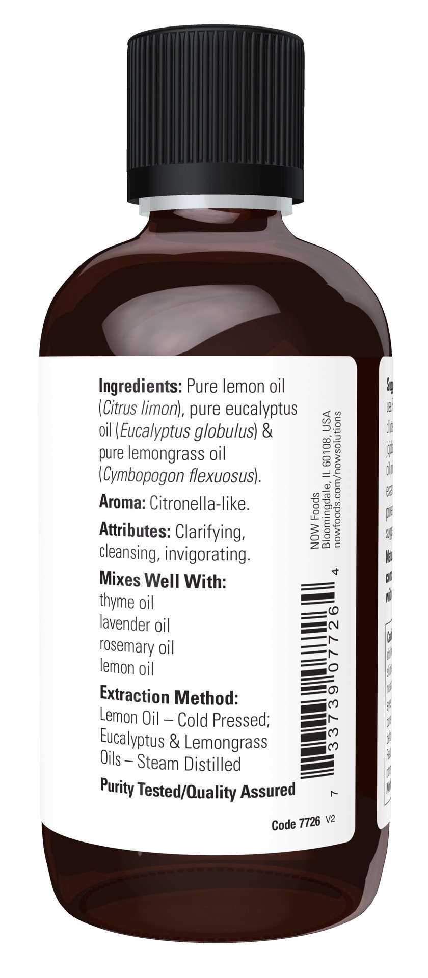 slide 4 of 4, NOW Lemon & Eucalyptus Oil Blend - 4 fl. oz., 4 fl oz