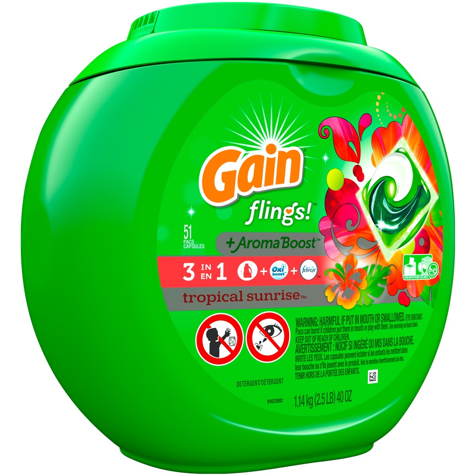 slide 2 of 2, Gain Detergent 51 ea, 51 ct